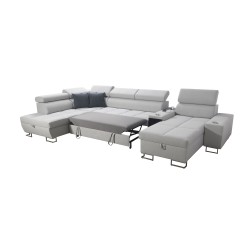 Sofá esquinero en forma de U Orbix V con función de cama | Muebles con Plecionka, Sawana 61 Sawana 84