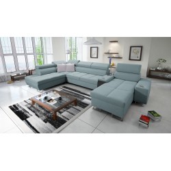 Sofá esquinero en forma de U Orbix V con función de cama | Muebles con Plecionka, Sawana 72 Sawana 84