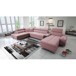 Sofá esquinero en forma de U Orbix V con función para dormir | Muebles de Velvet, Ultario Velvet 2955 Sawana 84