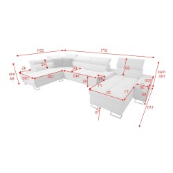Esquinero en forma de U Orbix V con función de cama | Muebles de terciopelo, Ultario Velvet 2960 Sawana 84 Esquinero en forma de U Orbix V con función de cama | Muebles de terciopelo, Ultario Velvet 2960 Sawana 84