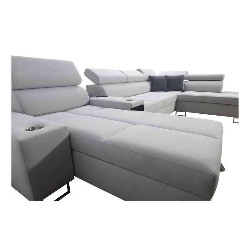 Sofá esquinero en forma de U Orbix V con función de cama | Muebles con Plecionka, Sawana 72 Sawana 84 Sofá esquinero en forma de U Orbix V con función de cama | Muebles con Plecionka, Sawana 72 Sawana 84