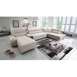 Sofá esquinero en forma de U Orbix V con función para dormir | Muebles de terciopelo, Ultario Velvet 2979 Sawana 84