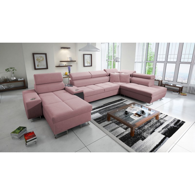 U-förmiges Sofa Orbix V mit Schlaffunktion | Möbel aus Velvet, Ultario Velvet 2955 Sawana 84 U-förmiges Sofa Orbix V mit Schlaffunktion | Möbel aus Velvet, Ultario Velvet 2955 Sawana 84