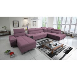 Narożnik w kształcie U Orbix V z funkcją spania | Meble z Velvet, Ultario Velvet 2961 Sawana 84