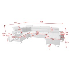 Sofá esquinero en forma de U Orbix VI: lujo y confort con soluciones modernas Sofá esquinero en forma de U Orbix VI: lujo y confort con soluciones modernas