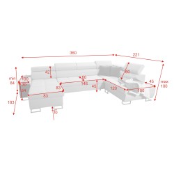 Ecksofa in U-Form Orbix VI – luxuriöser Komfort und moderne Lösungen Ecksofa in U-Form Orbix VI – luxuriöser Komfort und moderne Lösungen