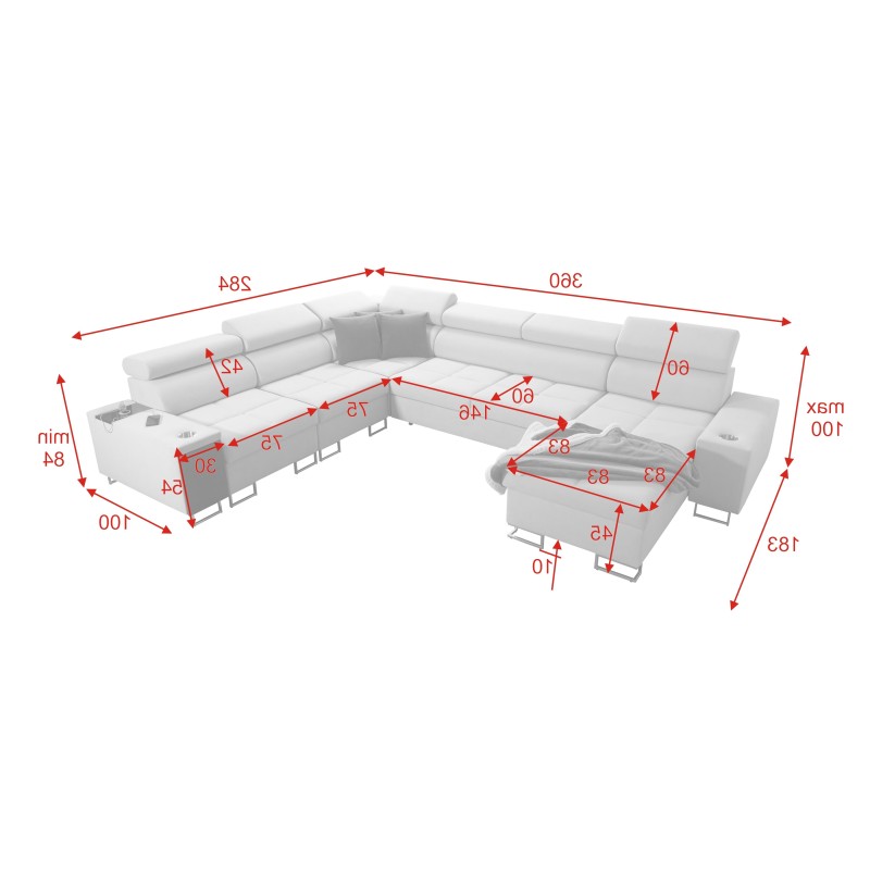 Orbix VIII Corner Sofa with Sleeping Function - Your Place for Relaxation and Rest Orbix VIII Corner Sofa with Sleeping Function - Your Place for Relaxation and Rest