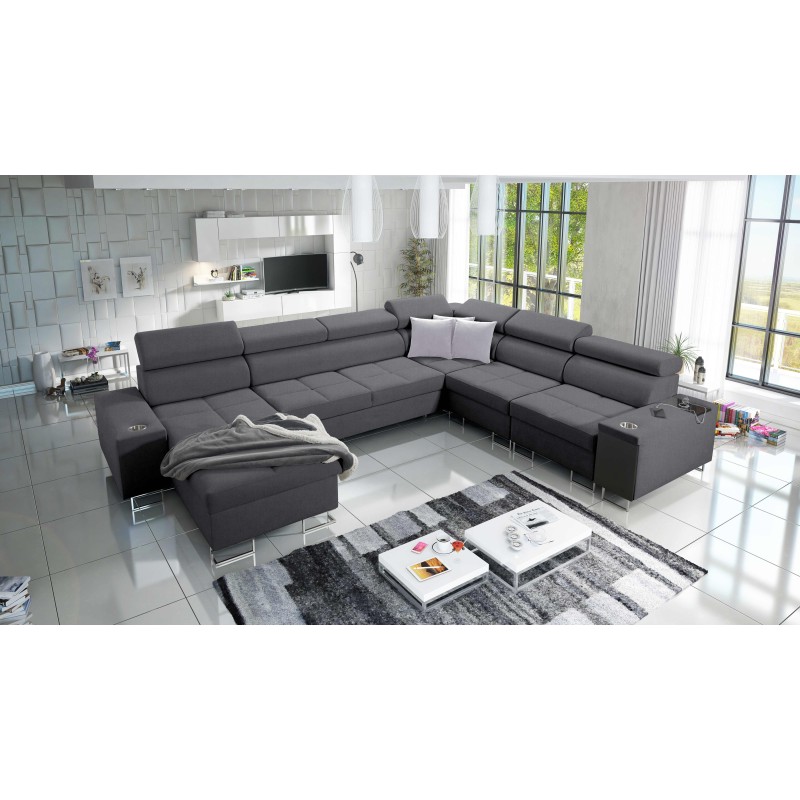 Sofá esquinero Orbix VIII con función de cama: tu lugar para relajarte y descansar.