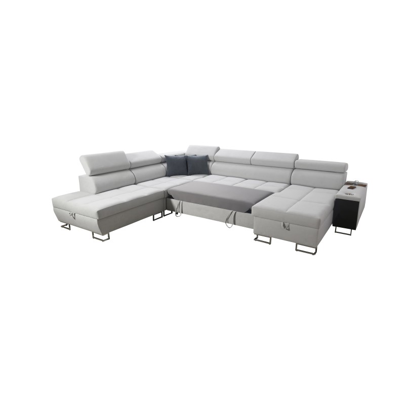 U-förmiges Ecksofa Orbix X mit Schlaffunktion und USB-Anschluss | Geflecht, Sawana 96 | Wohnzimmermöbel U-förmiges Ecksofa Orbix X mit Schlaffunktion und USB-Anschluss | Geflecht, Sawana 96 | Wohnzimmermöbel