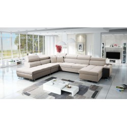 U-förmiges Ecksofa Orbix X mit Schlaffunktion und USB-Anschluss | Samt, Ultario Velvet 2979 | Wohnzimmermöbel