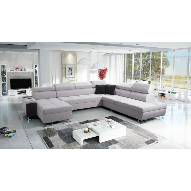 Sofá en forma de U Orbix X con función de cama y puerto USB | Tejido, Sawana 84 | Muebles de sala Sofá en forma de U Orbix X con función de cama y puerto USB | Tejido, Sawana 84 | Muebles de sala