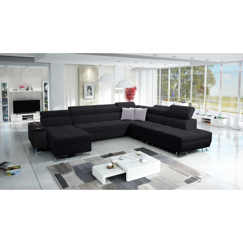 U-förmiges Ecksofa Orbix X mit Schlaffunktion und USB-Anschluss | Flechtwerk, Sawana 14 | Wohnzimmermöbel U-förmiges Ecksofa Orbix X mit Schlaffunktion und USB-Anschluss | Flechtwerk, Sawana 14 | Wohnzimmermöbel