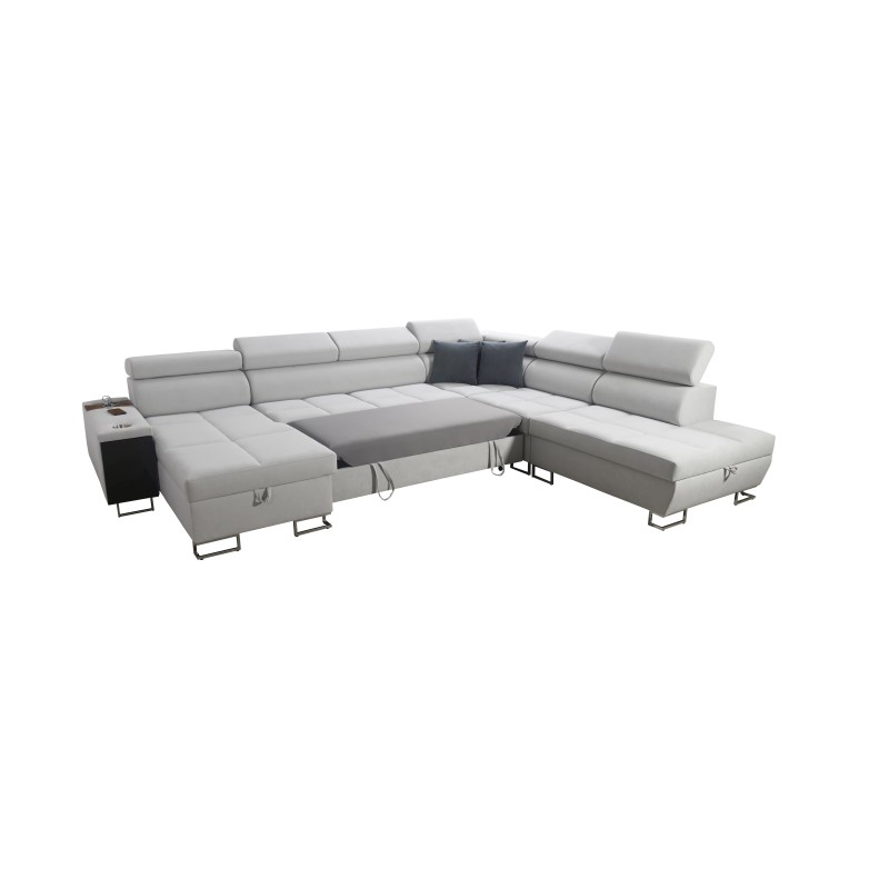 U-förmiges Ecksofa Orbix X mit Schlaffunktion und USB-Anschluss | Geflecht, Sawana 21 | Wohnzimmermöbel U-förmiges Ecksofa Orbix X mit Schlaffunktion und USB-Anschluss | Geflecht, Sawana 21 | Wohnzimmermöbel