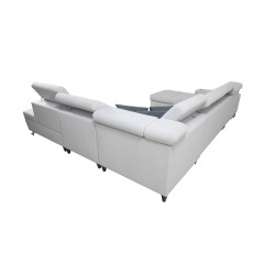 Sofá esquinero en forma de U Orbix X con función de cama y puerto USB | Tejido, Sawana 61 | Muebles para sala de estar