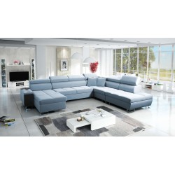 Sofá en forma de U Orbix X con función para dormir y puerto USB | Terciopelo, Ultario Velvet 2960 | Muebles de Salón