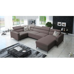 U-förmiges Ecksofa Arco V Mini mit Schlaffunktion, verstellbar