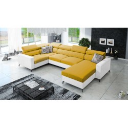 U-förmiges Ecksofa Arco V Mini mit Schlaffunktion, verstellbar