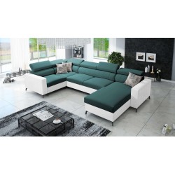 U-förmiges Ecksofa Arco V Mini mit Schlaffunktion, verstellbar