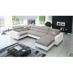 U-förmiges Ecksofa Arco V Mini mit Schlaffunktion, verstellbar