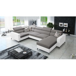 U-förmiges Ecksofa Arco V Mini mit Schlaffunktion, verstellbar
