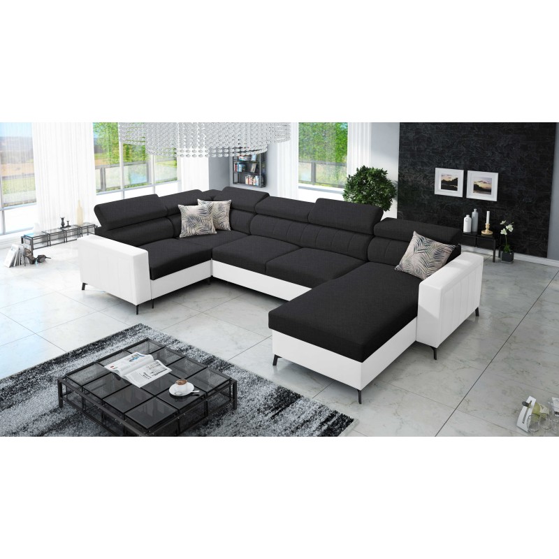 Sofá esquinero en forma de U Arco V Mini con función de cama, ajustable. Sofá esquinero en forma de U Arco V Mini con función de cama, ajustable.