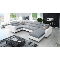 U-förmiges Ecksofa Arco V Mini mit Schlaffunktion, verstellbar