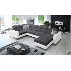 U-förmiges Ecksofa Arco V Mini mit Schlaffunktion, verstellbar