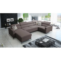 U-förmiges Ecksofa Arco V Mini mit Schlaffunktion, verstellbar