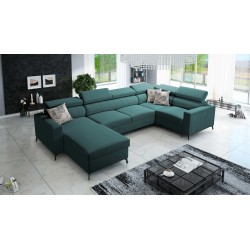 U-förmiges Ecksofa Arco V Mini mit Schlaffunktion, verstellbar