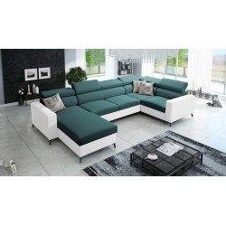 U-förmiges Ecksofa Arco V Mini mit Schlaffunktion, verstellbar