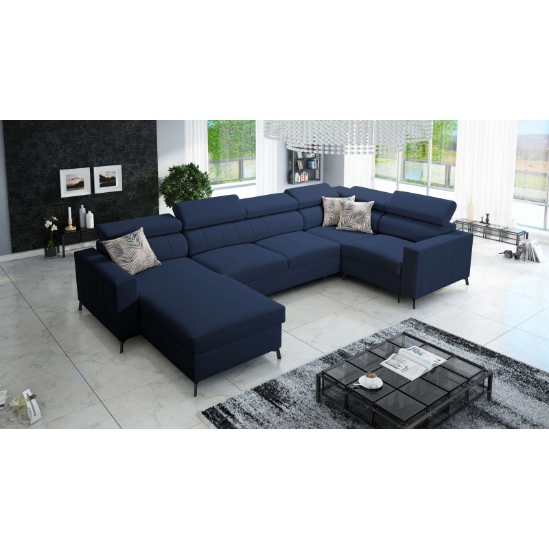 Sofá esquinero en forma de U Arco V Mini con función de cama, ajustable. Sofá esquinero en forma de U Arco V Mini con función de cama, ajustable.