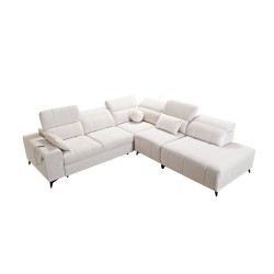 Luxuriöse Ecksofa Ballagio IX mit Schlaffunktion Plecionka, Spring 1116