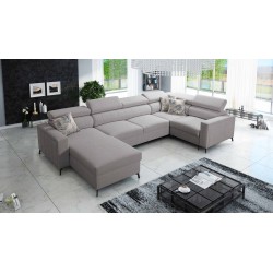 U-förmiges Ecksofa Arco V Mini mit Schlaffunktion, verstellbar