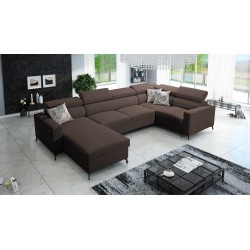U-förmiges Ecksofa Arco V Mini mit Schlaffunktion, verstellbar