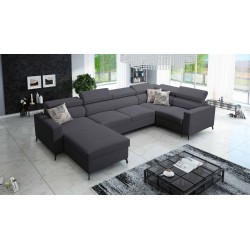 U-förmiges Ecksofa Arco V Mini mit Schlaffunktion, verstellbar
