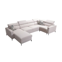 U-förmiges Ecksofa Arco V Mini mit Schlaffunktion, verstellbar