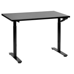 Biurko regulowane manualnie 120 x 72 cm czarne DESTINAS