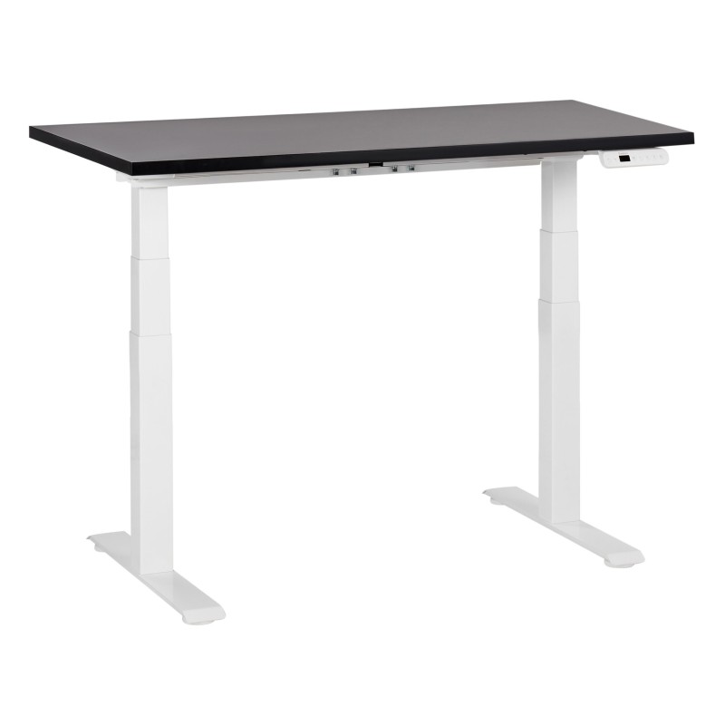 Biurko regulowane elektrycznie 120 x 72 cm czarno-białe DESTINES