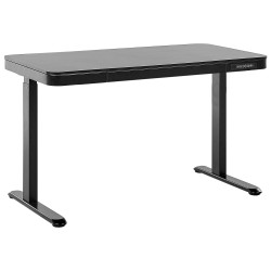 Biurko regulowane elektrycznie 120 x 60 cm z portem USB czarne KENLY Biurko regulowane elektrycznie 120 x 60 cm z portem USB czarne KENLY