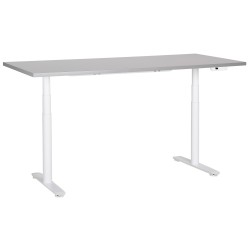 Biurko regulowane elektrycznie 180 x 80 cm szaro-białe DESTINAS Biurko regulowane elektrycznie 180 x 80 cm szaro-białe DESTINAS