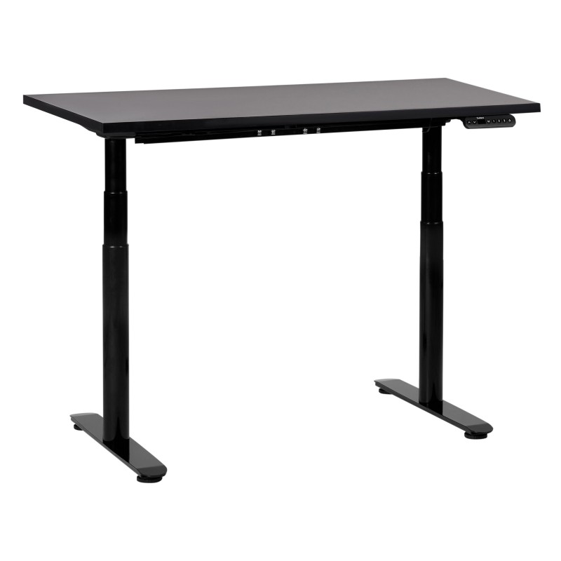 Biurko regulowane elektrycznie 120 x 72 cm czarne DESTINAS