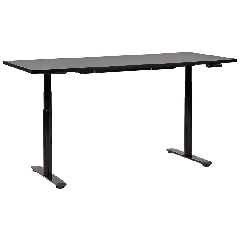 Biurko regulowane elektrycznie 180 x 80 cm czarne DESTINAS
