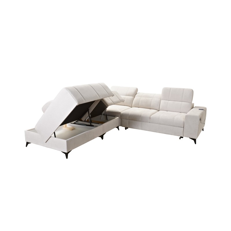 Luxuriöses Ecksofa Ballagio IX mit Schlaffunktion Plecionka, Spring 1101 Luxuriöses Ecksofa Ballagio IX mit Schlaffunktion Plecionka, Spring 1101