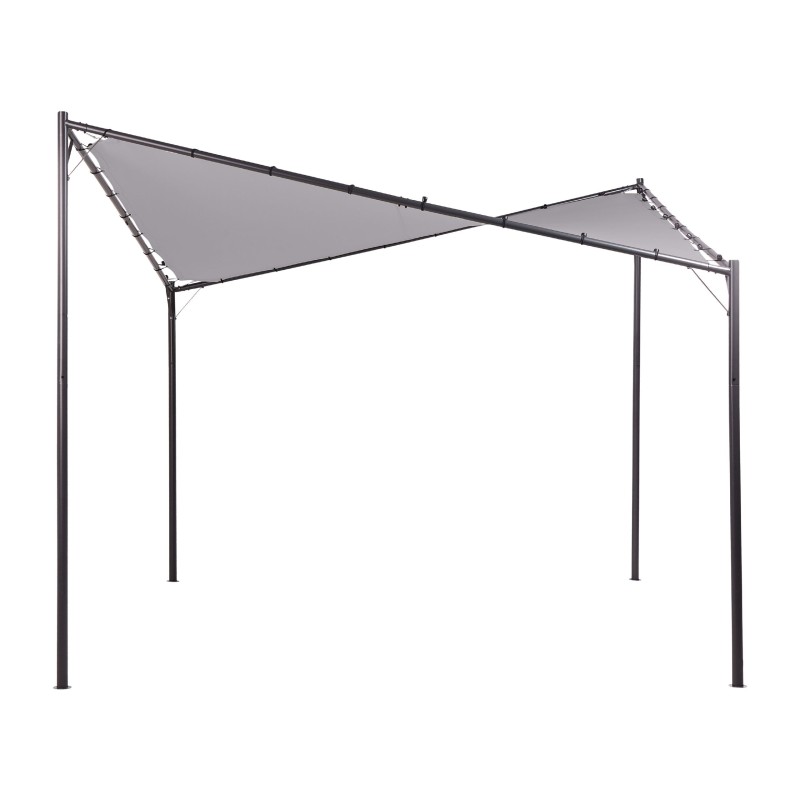 Pawilon ogrodowy AVENTINE Metal 300 cm 300 cm Szary