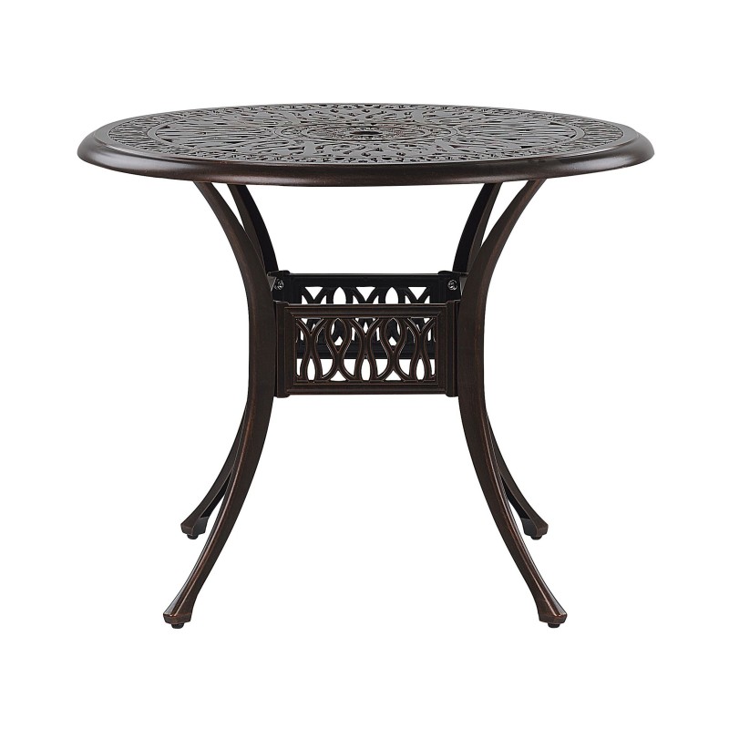 Stół ogrodowy dla 4 osób ANCONA 90 cm 90 cm Metal Ciemnobrązowy