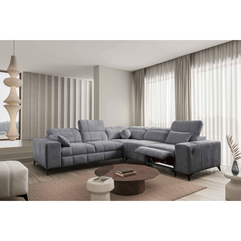 Ballagio III Mix corner sofa with sleeping and relaxation function | Highest quality Woven Fabric, Spring 1101