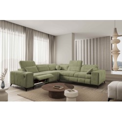 Ecksofa Ballagio III Mix mit Schlaffunktion und Relaxfunktion | Höchste Qualität Flechtwerk, Spring 1115