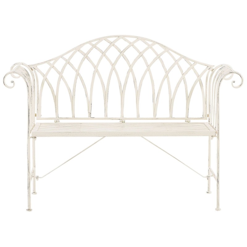 Ławka ogrodowa MILAZZO 130 cm Metal Biały
