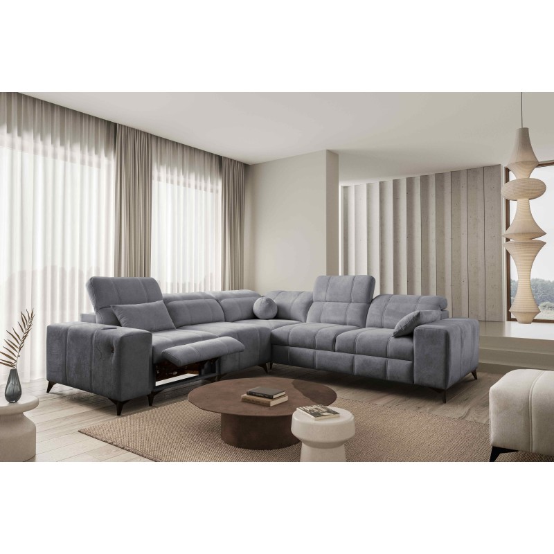 Ballagio III Mix corner sofa with sleeping and relaxation function | Highest quality Woven Fabric, Spring 1101