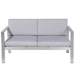 Sofa ogrodowa 2-osobowa jasnoszara SALERNO